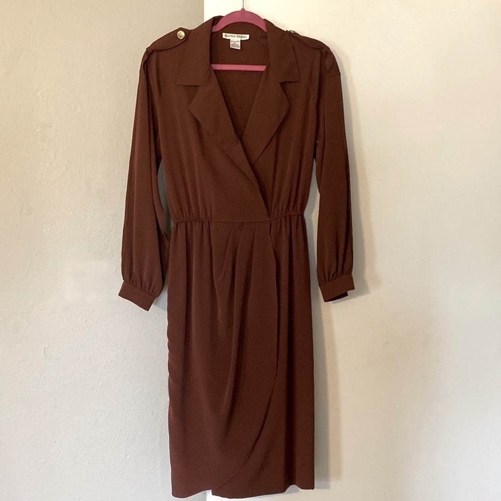 Vintage Hana Sung Brown Dress